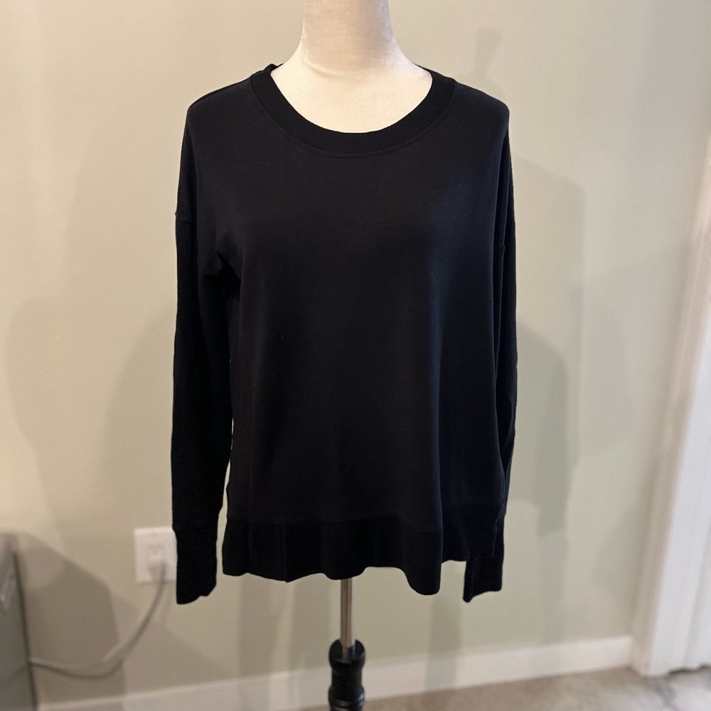 Athleta Coaster Luxe Black Sweatshirt Size XS
